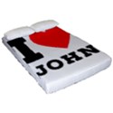 I love john Fitted Sheet (Queen Size) View2