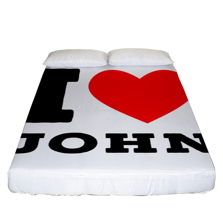 I love john Fitted Sheet (King Size)