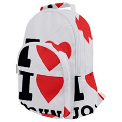 I Love John Rounded Multi Pocket Backpack by ilovewhateva