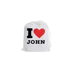 I Love John Drawstring Pouch (xs) by ilovewhateva