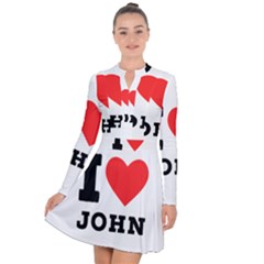 I Love John Long Sleeve Panel Dress by ilovewhateva