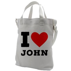 I Love John Canvas Messenger Bag by ilovewhateva