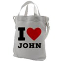 I love john Canvas Messenger Bag View1