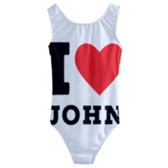 I Love John Kids  Cut-out Back One Piece Swimsuit by ilovewhateva