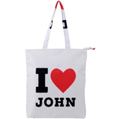 I Love John Double Zip Up Tote Bag by ilovewhateva