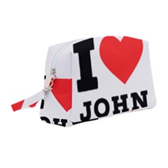 I Love John Wristlet Pouch Bag (medium) by ilovewhateva