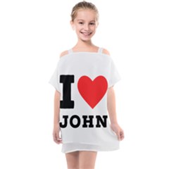 I Love John Kids  One Piece Chiffon Dress by ilovewhateva