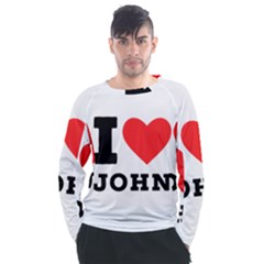 I Love John Men s Long Sleeve Raglan Tee