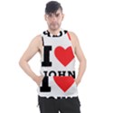 I love john Men s Sleeveless Hoodie View1