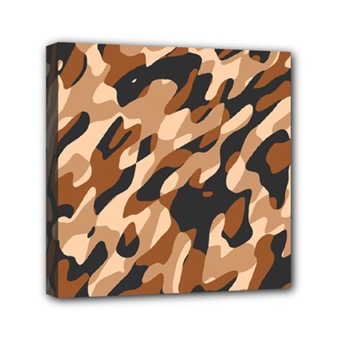 Abstract Camouflage Pattern Mini Canvas 6  X 6  (stretched) by Jack14