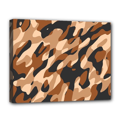 Abstract Camouflage Pattern Canvas 14  X 11  (stretched) by Jack14