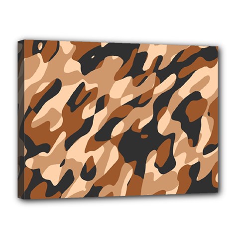 Abstract Camouflage Pattern Canvas 16  X 12  (stretched) by Jack14