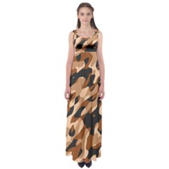 Abstract Camouflage Pattern Empire Waist Maxi Dress by Jack14