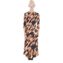 Abstract Camouflage Pattern Quarter Sleeve Wrap Maxi Dress View2