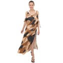 Abstract Camouflage Pattern Maxi Chiffon Cover Up Dress View1