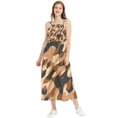 Abstract Camouflage Pattern Boho Sleeveless Summer Dress by Jack14