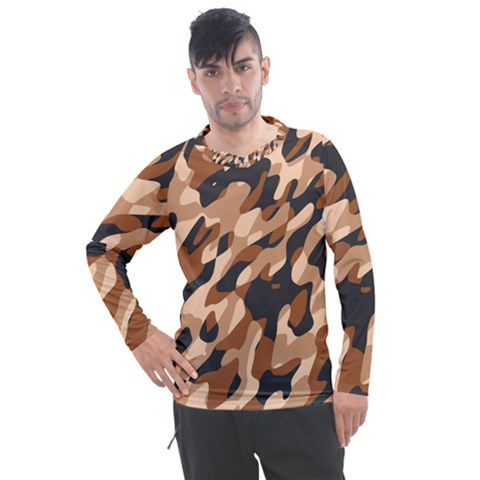 Abstract Camouflage Pattern Men s Pique Long Sleeve Tee by Jack14