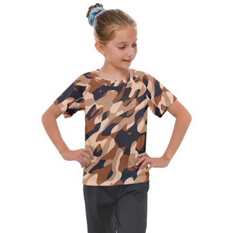 Abstract Camouflage Pattern Kids  Mesh Piece Tee by Jack14