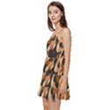 Abstract Camouflage Pattern Short Frill Dress View2