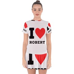 I Love Robert Drop Hem Mini Chiffon Dress by ilovewhateva