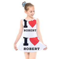 I Love Robert Kids  Skater Dress Swimsuit by ilovewhateva