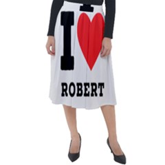 I Love Robert Classic Velour Midi Skirt  by ilovewhateva