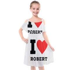 I Love Robert Kids  Cut Out Shoulders Chiffon Dress by ilovewhateva