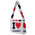 I love robert Full Print Messenger Bag (M) View2