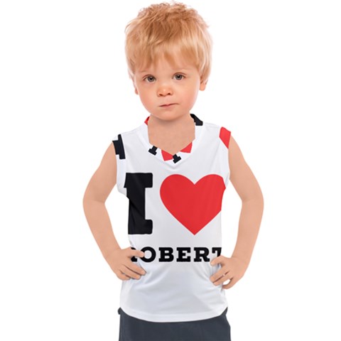 I Love Robert Kids  Sport Tank Top by ilovewhateva