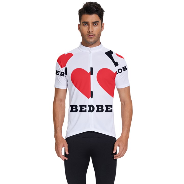 I love robert Men s Short Sleeve Cycling Jersey