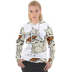 Cat Playing The Violin Art Women s Overhead Hoodie