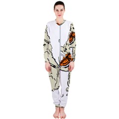 Cat Playing The Violin Art Onepiece Jumpsuit (ladies)