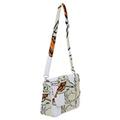 Cat Playing The Violin Art Shoulder Bag With Back Zipper by oldshool