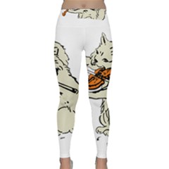 Cat Playing The Violin Art Classic Yoga Leggings by oldshool