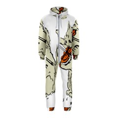 Cat Playing The Violin Art Hooded Jumpsuit (kids)