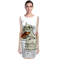 Cat Playing The Violin Art Classic Sleeveless Midi Dress by oldshool