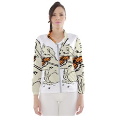 Cat Playing The Violin Art Women s Windbreaker