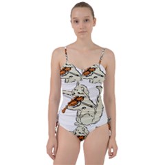 Cat Playing The Violin Art Sweetheart Tankini Set