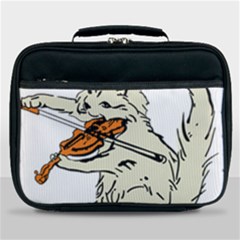 Cat Playing The Violin Art Lunch Bag by oldshool