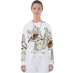 Cat Playing The Violin Art Women s Slouchy Sweat