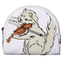 Cat Playing The Violin Art Horseshoe Style Canvas Pouch View1