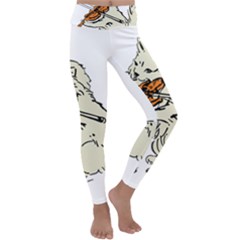 Cat Playing The Violin Art Kids  Lightweight Velour Classic Yoga Leggings