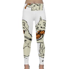 Cat Playing The Violin Art Lightweight Velour Classic Yoga Leggings by oldshool