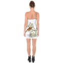 Cat Playing The Violin Art One Shoulder Ring Trim Bodycon Dress View2