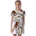 Cat Playing The Violin Art Kids  Asymmetric Collar Dress View1