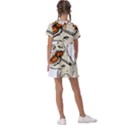 Cat Playing The Violin Art Kids  Asymmetric Collar Dress View2