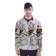 Cat Playing The Violin Art Men s Windbreaker