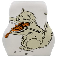 Cat Playing The Violin Art Car Seat Velour Cushion  by oldshool