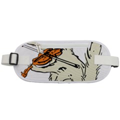 Cat Playing The Violin Art Rounded Waist Pouch