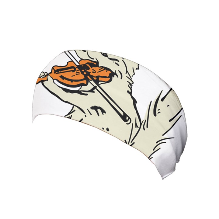 Cat Playing The Violin Art Yoga Headband